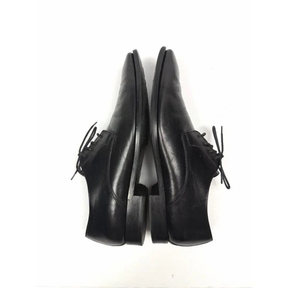To Boot New York Leather Men's Shoes Black Oxfords Men's Size 10 Cap Toe Italy